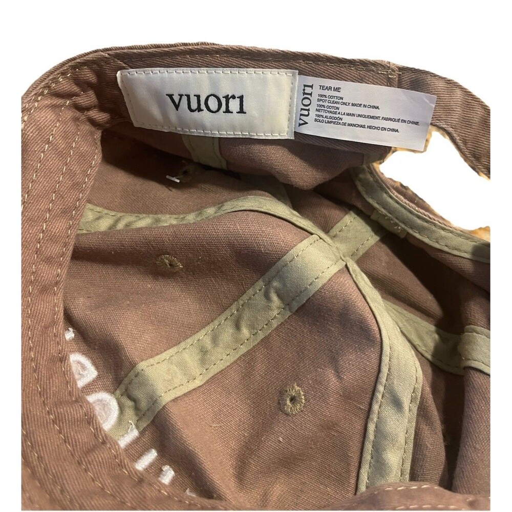 Vuori Unisex Spell out Logo Ball Cap Tan One Size Adjustable NWT Cotton NWT - Picture 4 of 4